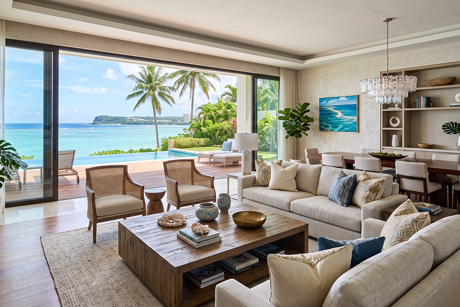 Luxury home interior design with refined furnishings